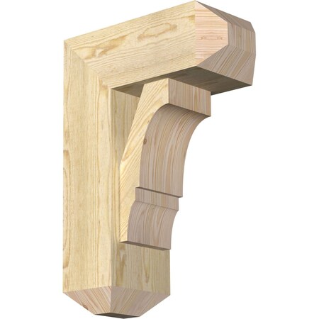 Ekena Millwork Balboa Craftsman Rough Sawn Bracket w/ Offset Brace, Douglas Fir, 8"W x 18"D x 26"H BKT0806X18X26BOA04RDF